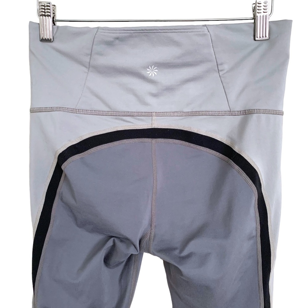 Athleta Spar Tight Running Color Block Gray Black… - image 5
